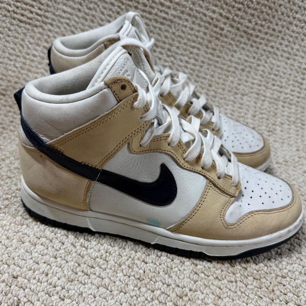 Nike Dunk High PRM Sesame Shoes Womens 7.5 White/Tan DX2044-101 Trainer Sneakers - Picture 4 of 10